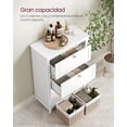 thumbnail image 4 of VASAGLE Mueble de Baño, Armario de Baño, 30 x 60 x 80 cm, 2 Cajones, 2 Cestas, Aparador, Blanco Nube, 4 of 6