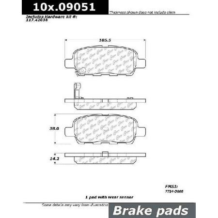 Go-Parts OE Replacement for 2008-2013 Infiniti G37 Rear Disc Brake Pad Set for Infiniti G37 (Base / Journey / X / X