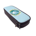 thumbnail image 6 of Lsque Dreaming Travel Printed Big Capacity PU Leather Pencil Case Large Pencil Pouch Stationery Pen Bag Pencil Holder for Teen, 6 of 6