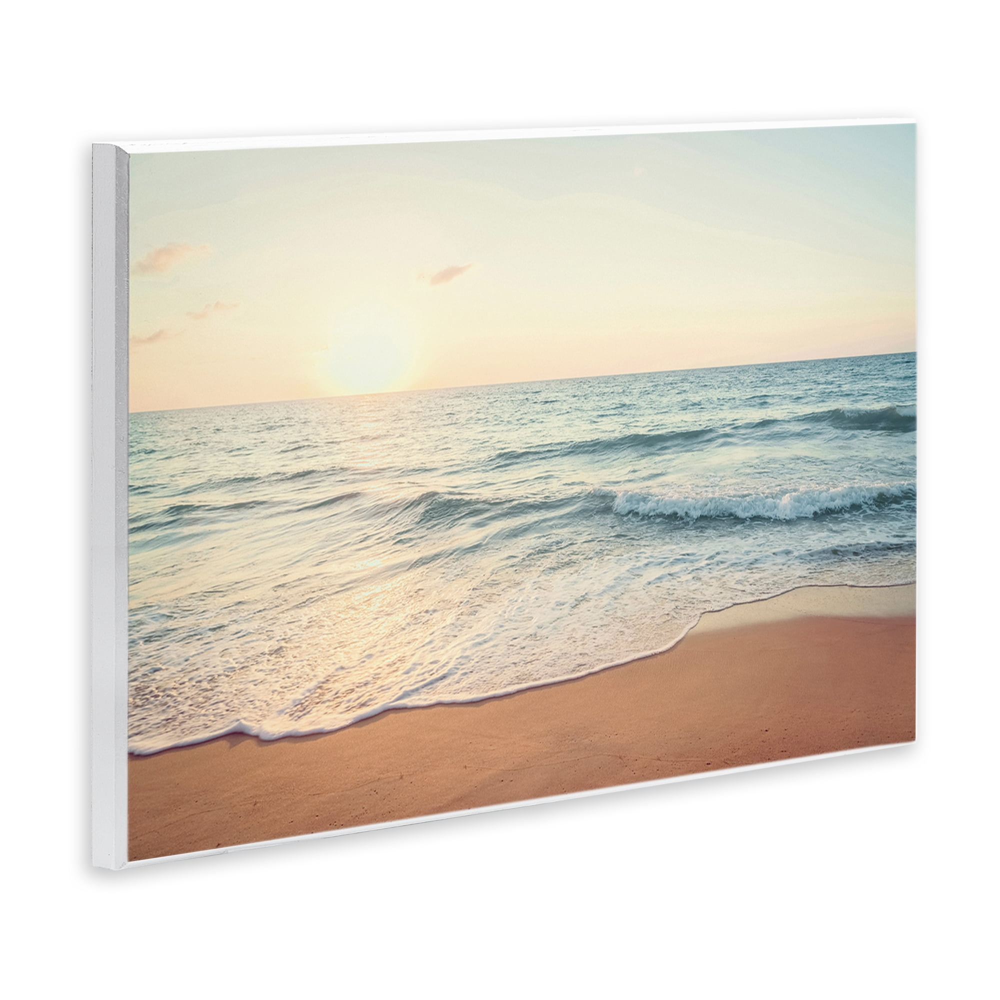 Stupell Industries Rolling Tide Beach Landscape & Nature Photography Unframed Art Print Wall Art, 15 x 10
