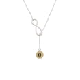 thumbnail image 2 of Delight Jewelry Goldtone Disc 1/2'' Number - 0 - Silver tone Elegant Infinity Lariat Necklace, 2 of 4