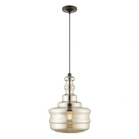 

1 Light Mini Pendant in Coastal Style 12.63 inches Wide By 19.25 inches High-English Bronze Finish Bailey Street Home 218-Bel-3110195