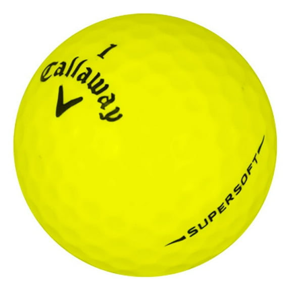 Pre-Owned Callaway Supersoft Yellow Golf Balls, Near Mint / AAAA Quality, 48 Pack