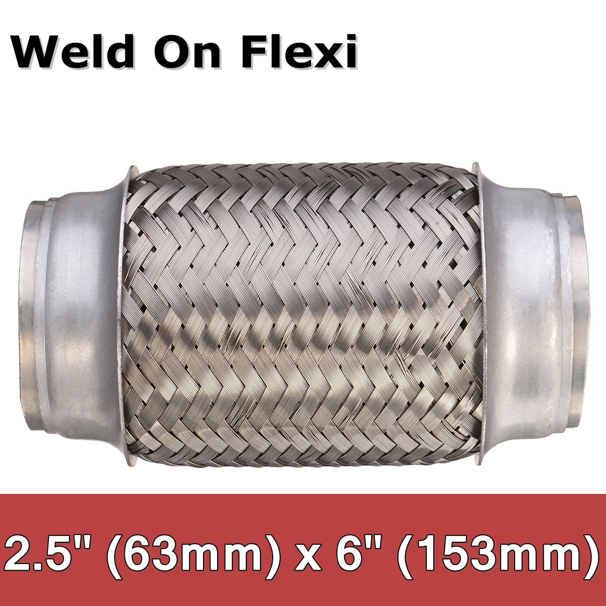 Exhaust Flex Pipe Stainless Steel 2.5'' x 6'' Weld On Flexible Joint