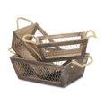 thumbnail image 2 of Juego de 3 Cajas de Almacenamiento de Madera y Alambre al Estilo Basket Cheung, 2 of 7