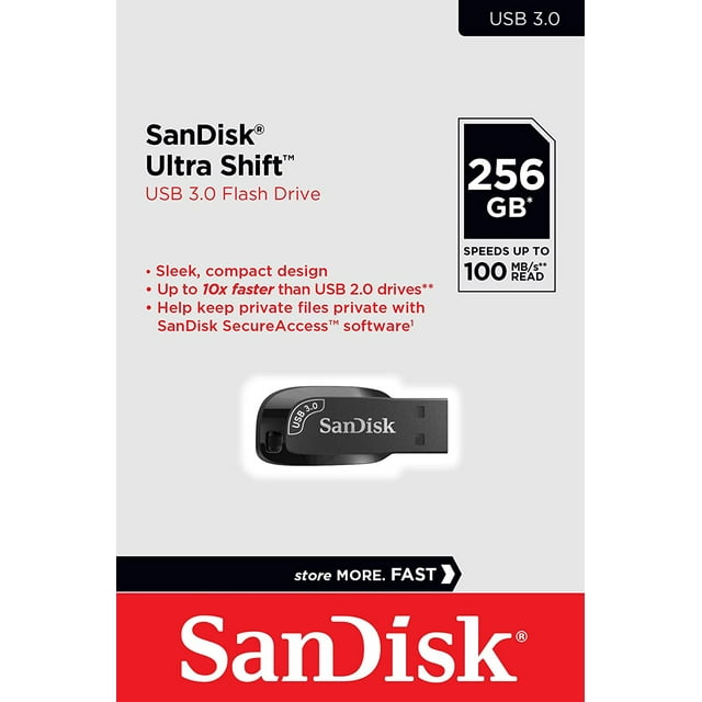 MEMORIA FLASH SANDISK ULTRA SHIFT 256GB NEGRA 3.0 SDCZ410-256G-G46