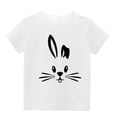 thumbnail image 4 of Lilgiuy Toddler Girl Boy Easter Shirt Casual Solid Color Short Sleeve Round Neck Cute Rabbit Graphic T-Shirt Top Summer Trendy Clothes Outfit Festival Gifts(White,9-10 Years), 4 of 5