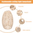 thumbnail image 5 of HINTRMENT Large Rattan Lampshade Lamp Cover Khaki Paper Rope Decoration For Restaurant 1Pack, 5 of 5