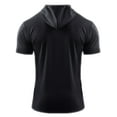 thumbnail image 3 of Frontwalk Men Running Tee Hoodie Workout Fitness Muscle Tee Blouse Summer Gym Hooded Tops, 3 of 3