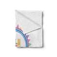 thumbnail image 2 of Hello Summer Soft Flannel Fleece Blanket, Retro Funky Typographic Design Print and Geometrical Shapes in Lively Colors, Cozy Plush for Indoor and Outdoor Use, 50" x 70", Multicolor, by Ambesonne, 2 of 5