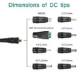 thumbnail image 4 of Universal AC/DC Adapter Multi-Voltage Regulated Switching Power Supply With 8 Selectable Adapter Plugs Multifunctional Voltage Adjustable Charging Adapter Universal AC DC Adapter, 4 of 8