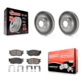 thumbnail image 1 of Transit Auto Front Coated Disc Brake Rotors and Semi-Metallic Pads Kit for Car Hyundai Accent Kia Rio Rio5 KGF-100329, 1 of 11