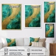 thumbnail image 4 of Designart "Alchemical Spiral Of Gold Teal Oceans IV" Abstract Spirals Floater Framed Wall Decor, 4 of 5