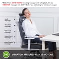 thumbnail image 2 of Massage Seat Cushion with Heat Vibration Back Massage Chair Pad with 10 Motors, Memory Foam Support, 2 Heat Levels, Remote Control, 2 of 5