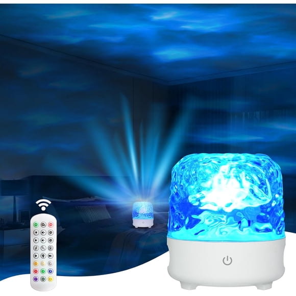 Northern Lights Proyector, Proyector de Luz de Techo con Olas Del Océano con Altavoz Bluetooth y Control Remoto, Regalo de Navidad para Fiestas