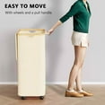 thumbnail image 6 of SpaceAid 110L Laundry Hamper with Wheels and Lid, Large Tall Clothes Basket Bin, Beige, 6 of 7