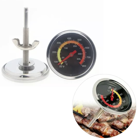 Oven Thermometer with Bracket 50 To 400℃ Metal Housing Bimetal Oven Thermometer for BBQ