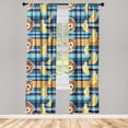 thumbnail image 3 of Ambesonne Emoji Curtains, Pop Art Banana with Monkeys, Pair of 28"x63", Mustard Pale Caramel, 3 of 5