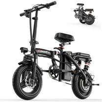 Foldable Electric Bike for Adults - 48V 500W Brushless Motor, 25-Mile Range, 20mph Max Speed | UL 2849 Certified, 14" Tires, Dual Disc Brakes, Multi-Shock Absorption | Ebike for Commuting & Daily Use