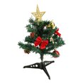 thumbnail image 3 of Fyearfly Árbol de Navidad de Mesa, 30 cm Árbol de Navidad de Mesa Mini Artificial DIY Ligero Decoraciones navideñas vívidas con Estrellas Bowknots Campanas, 3 of 5