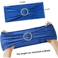 thumbnail image 3 of LQQBOX Blue Spandex Chair Sashes, 50pcs Premium Stretch Chair Bows with Buckle Slider, Universal Elastic Chair Bands for Wedding Party Banquet Decoration, 3 of 7
