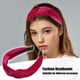 thumbnail image 2 of Terciopelo Anudadas Diademas, Pelo Diadema para Mujeres, Rosa Rojo, 1,2 Ancho, 2 of 7