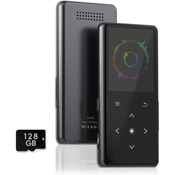 64GB MP3 Player with Bluetooth, Portable Music Player with Built-in Speaker, Enjoying Your Digital Music and Audiobooks Anytime,Includes FM Radio,Recorder,E-Book,and Comes with Earphones
