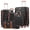 Black Tan, variant on Gowill 6 Piece Luggage Sets,16/20/24/28 inch Hardside Lightweight ABS Suitcase With Expandable Duffle Bag (White Tan)