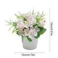thumbnail image 3 of Nrmrqz Artificial Potted Plants Set of 6 | Small Plastic Flowers in Pink, Beige, White, Red, Purple & Orange | 10.24" Tall Faux Floral Decor for Home & Office, 3 of 6