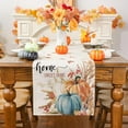 thumbnail image 2 of Fall Table Runner, Watercolor Pumpkin Fall Runner for Table Seasonal Autumn Thanksgiving Holiday Decor for Indoor Outdoor Dining Table Decorations 13x72 Inch, 2 of 6
