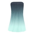thumbnail image 5 of bbyeadc Women's Strapless Maxi Dress Plus Size Tube Top Long Skirt Sundress Cover Up, Cyan S, 5 of 5