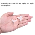 thumbnail image 5 of Uxcell Plastic Fishing Hook Bonnets Treble Hook Covers Fit for 1/0,2/0, White 50 Pack, 5 of 6
