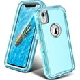 thumbnail image 1 of IBAOLE Étui Compatible avec iPhone XR, Étui Antichoc Robuste Anti-Chute Transparente Bleu Cristal, 1 of 7