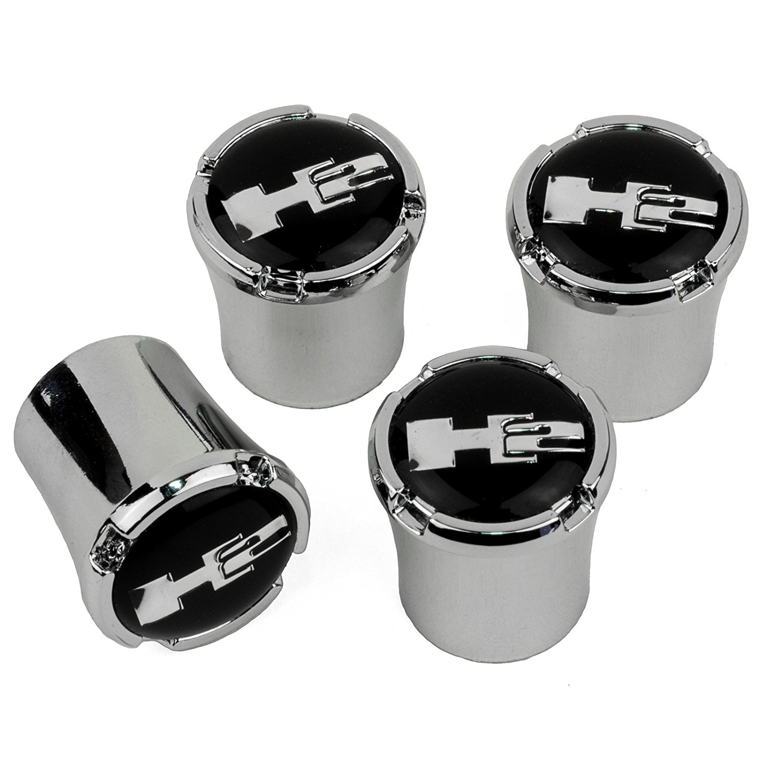 Hummer H2 Logo Black Tire Stem Valve Caps Hummer H2 Logo Black Tire Stem Valve Caps