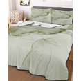 thumbnail image 3 of Quilts King Size, Marble Sage Green Soft Comforter Bedding Set for Bed, Modern Abstract Ink Painting Luxury Lightweight Quilted Bedspread with Pillow Cover(2 Pieces) for All Season, 96x106 Inch, 3 of 6
