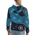 thumbnail image 7 of Fotbe Bohemian Turtle Pattern Womens Long Sleeve Hoodie, Pullover Hooded Sweatshirt, Kangaroo Pocket Hoodie with Eye-catching Drawstrings-Small, 7 of 7