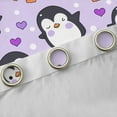 thumbnail image 4 of Manfei Cute Penguin Print Black Out Curtains, Kawaii Cartoon Love Heart Curtains Pack of 2 (42x63 Each), Teen Boy Girl Kid Bedroom Curtains, Curtains and Drapes Home Decor, 4 of 6