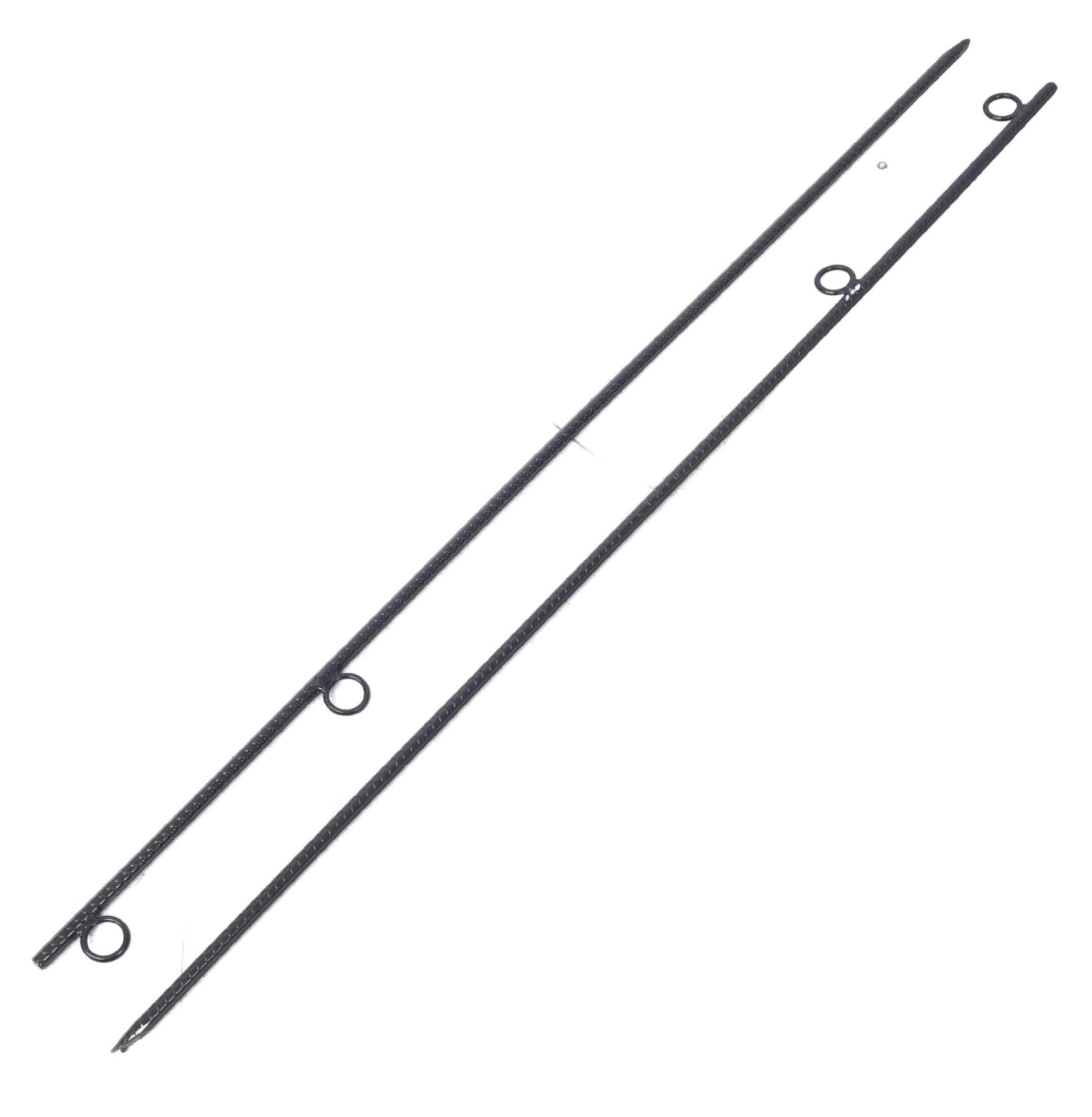 Tent Stakes with Loop 4pcs, 5/8x55.5 Inch Steel Canopy Stakes, Heavy Duty Ground Stakes for Campsites, Canopies, Garden Support