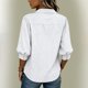 thumbnail image 5 of Neewe Womens Button Down Shirts Plain Lapel 3/4 Sleeve Tops Elegant Dressy Blouses Business Casual Outfits, 5 of 5