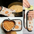 thumbnail image 5 of Yayeee Oven Mitts and Pot Holder Set of 4 Heat Resistant Kitchen Gloves Baking Hot Pad, Beige Fall Acorns Pattern, 5 of 5