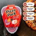 thumbnail image 2 of Le Paquet de Pizza Parfait - Contenant de Rangement pour Pizza Réutilisable - Contenant Ajustable pour Tranches de Pizza pour Organiser et Gagner de l'Espace, Va au Micro-Ondes et au Lave-Vaisselle, 2 of 5