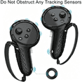 thumbnail image 4 of GJX Controller Grips Compatible with Meta Quest 3S Quest 3 Controllers Straps Knuckle Hand Strap with Battery Opening Covers with Thumbsticks Covers Black,Batteries Not Included, 4 of 7