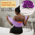 thumbnail image 4 of SPMKTBOZAI African Net Sponge Authentic Loofah Exfoliating Body Scrubber Bath Sponge Back Scrubber Washcloth for Shower Real African Scrub Exfoliator Body Care Bathing Accessories for Women（Purple）, 4 of 4