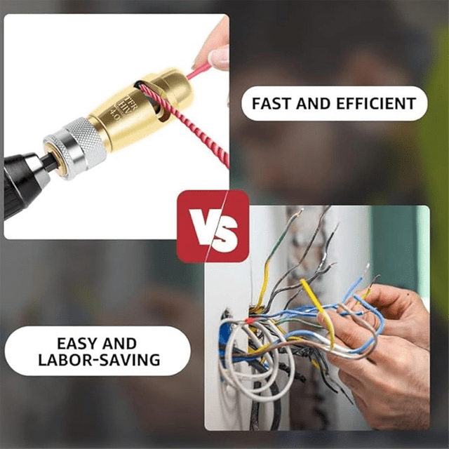 Electric Wire Stripping and Twisting Tool,Cable Quick Stripping and Connector,Electric Wire Stripper Electrician Tool