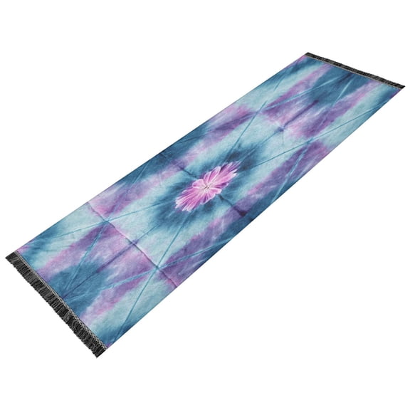 Vintage Modern Runner Rug,Non Slip Machine Washable 72"x23.5" Polyester Material Pet-Friendly Durable,Applicable to Entryway Rug Living Room Rug Purple Tie-dye