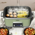 thumbnail image 6 of Heynemo 8QT 12-in-1 Programmable Slow Cooker, Multi-Cooker with Timer, Temperature Control, Removable Non-Stick Pot & Dishwasher-Safe Glass Lid, Green, 6 of 10