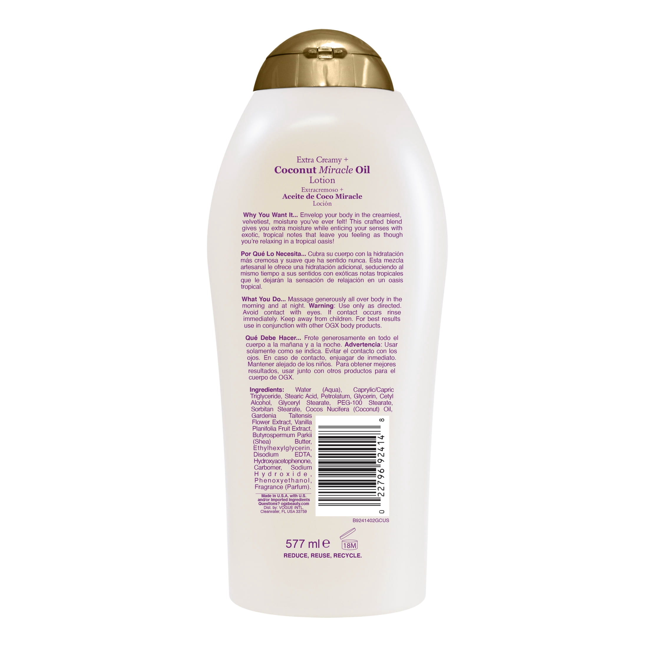 OGX Extra Creamy + Coconut Miracle Oil Body Lotion