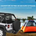 thumbnail image 2 of Cubierta de neumático de repuesto 8130,5 cm/3212 pulgadas de tela Oxford cubiertas de neumáticos de coche protector impermeable a prueba de polvo cubierta de neumático SUV, negro, 2 of 5