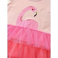 thumbnail image 4 of WIBACKER 2-7T Summer Toddler Little Girls Flamingo Tulle Dresses Sleeveless Sleeve Kid Party Tutu Dresses, 4 of 8