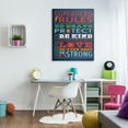thumbnail image 2 of The Kids Room by Stupell Dark Blue Superhero Rules Canvas Wall Art by Stephanie Workman Marrott, 2 of 6